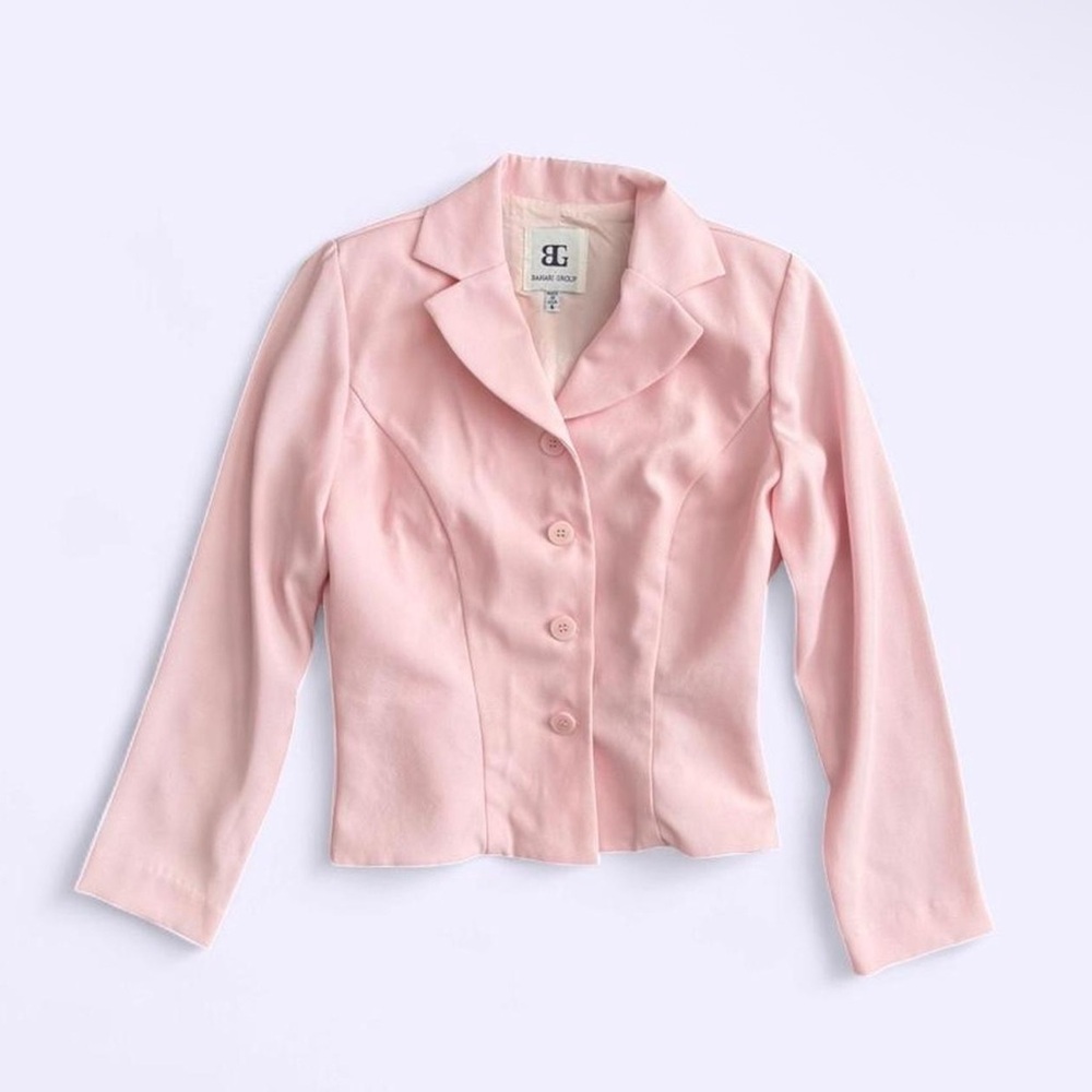 Vintage 90s Pink Blazer Made in USA Cute Spring Jacket